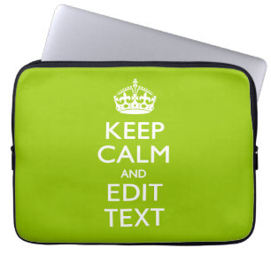 Capa Para Notebook Android Green Mantém Calma E Seu Texto
