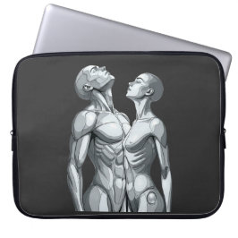 Capa Para Notebook Android Union: Couple Futuristic Laptop Sleeve