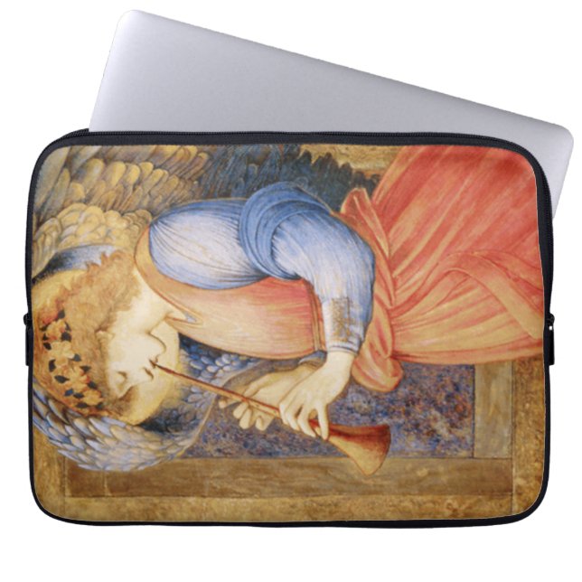 Capa Para Notebook Angel Playing a Flageolet (por Edward Burne-Jones) (Frente)