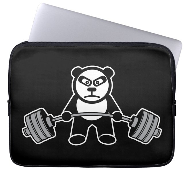 Capa Para Notebook Animação do Urso Panda Levantado - Esboço (Frente)