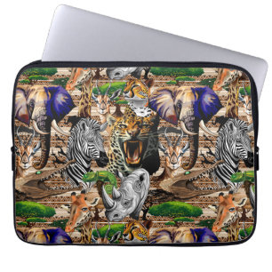 Capa Para Notebook Animais Selvagens da savana africana