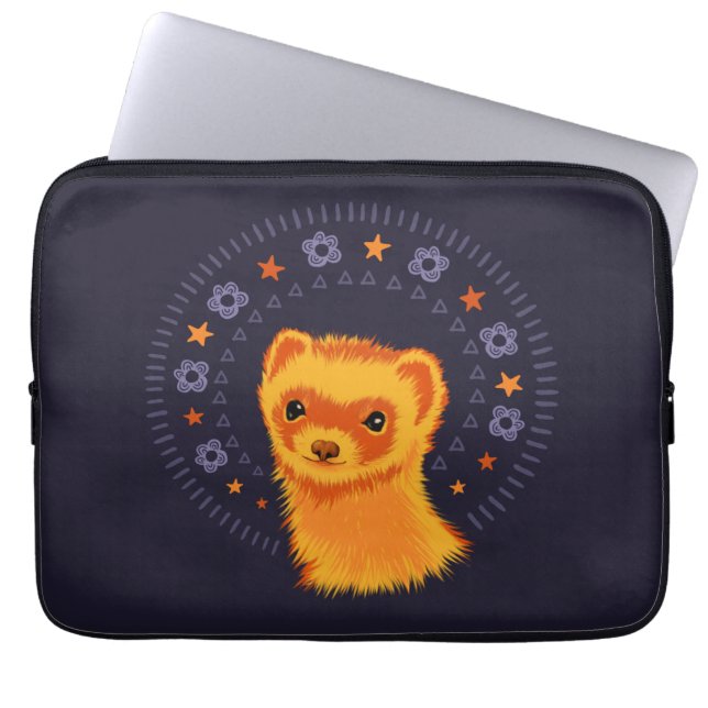 Capa Para Notebook Animal adorável de cabeça de furão (Frente)