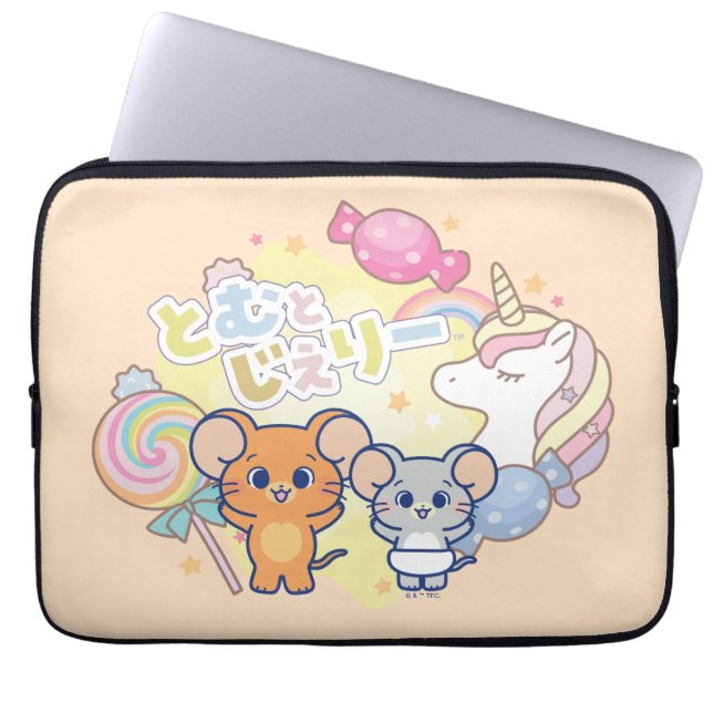 Capa Para Notebook Anime Magical Candyland com Jerry e Tuffy (Frente)