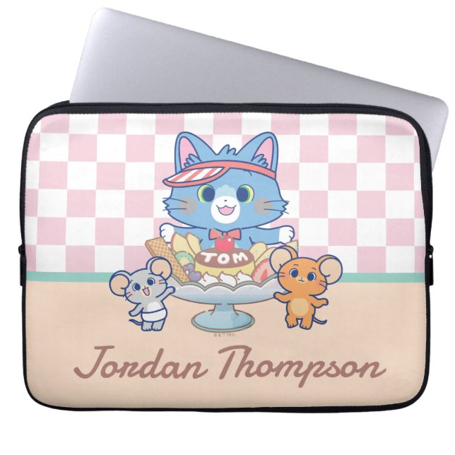 Capa Para Notebook Anime Tom, Jerry e Tuffy Dessert Parlor (Frente)
