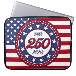 Capa Para Notebook Aniversário de 250 anos da América com a bandeira