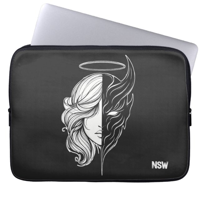 Capa Para Notebook Anjo Demônio (Frente)