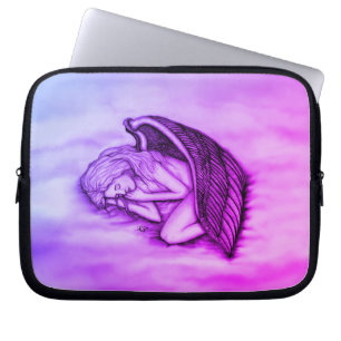 Capa Para Notebook Anjo dormindo nas nuvens do céu