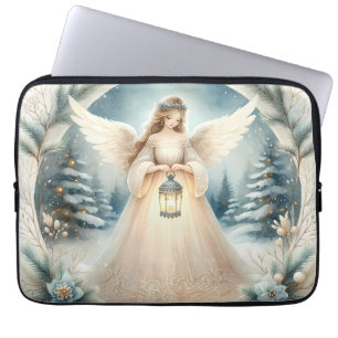 Capa Para Notebook Anjo Lanterna Celestial de Inverno da Esperança