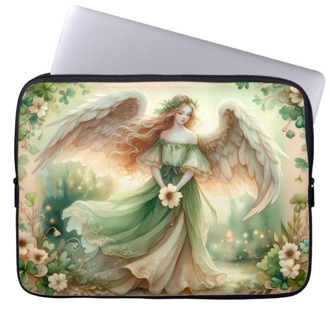 Capa Para Notebook Anjo Serenidade do Trevo (Frente)