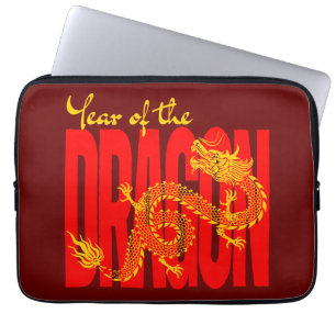 Capa Para Notebook Ano do Ouro Vermelho do Dragão
