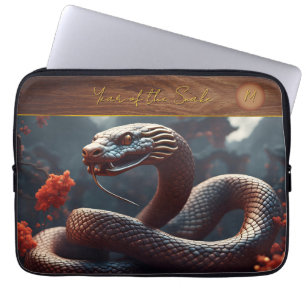 Capa Para Notebook Ano Novo chinês do Monograma LS de Cobra 2025