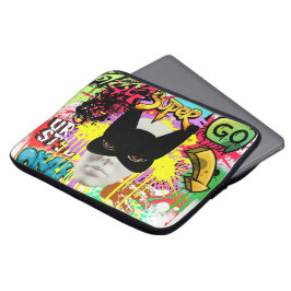 Capa Para Notebook Anonymous figure face Black mask Vibrant urban