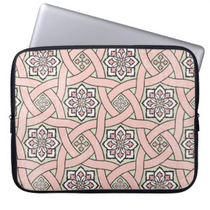 Capa Para Notebook Anteriores azulejos ornamentais, sem costura