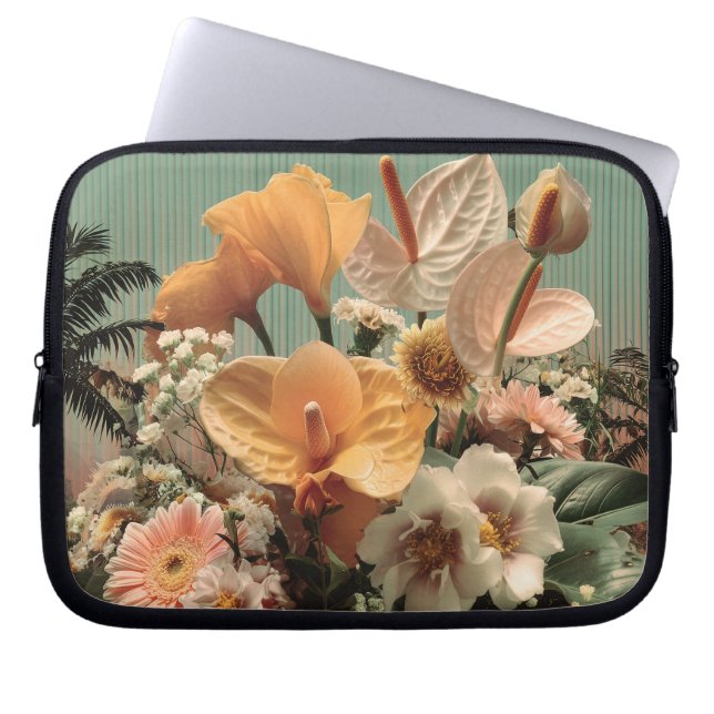 Capa Para Notebook Anthurium and Tropical Floral Arrangement (Frente)