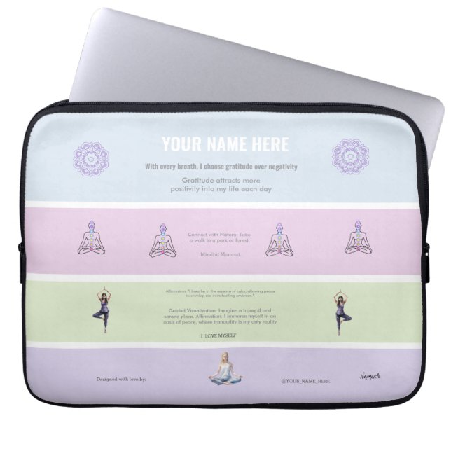 Capa Para Notebook ANTI-Stress with every breath I choose gratitude (Frente)