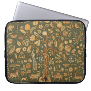 Capa Para Notebook Antigo Bordado Inglês em Ponto de Agulha Árvore da