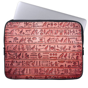 Capa Para Notebook Antigo Egípcio Hieroglifos Vermelho