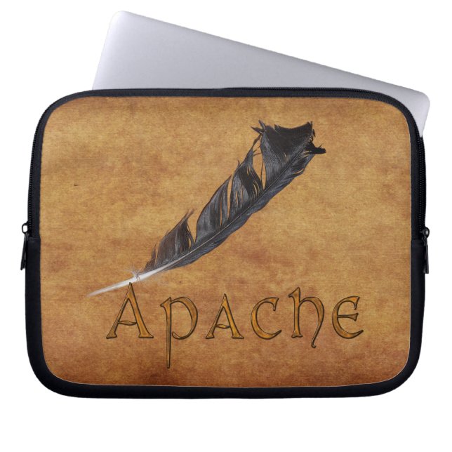 Capa Para Notebook APACHE Native American Feather Bolsa de laptop (Frente)