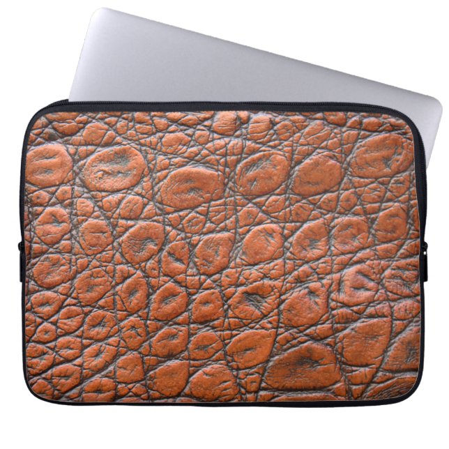 Capa Para Notebook aparência falsa de couro crocodilo (Frente)