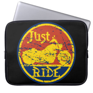 Capa Para Notebook Apenas motocicletas azul do passeio e amarelo