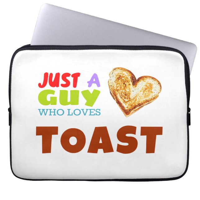 Capa Para Notebook Apenas uma cara que ama o Toast (Frente)