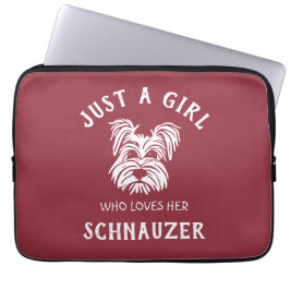 Capa Para Notebook Apenas uma garota que a ama Schnauzer