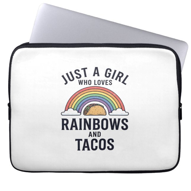 Capa Para Notebook Apenas uma Garota que Ama Arco-íris e Camiseta de  (Frente)