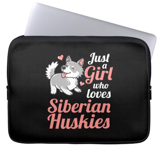 Capa Para Notebook Apenas Uma Menina Que Ama O Husky Siberiano (Frente)