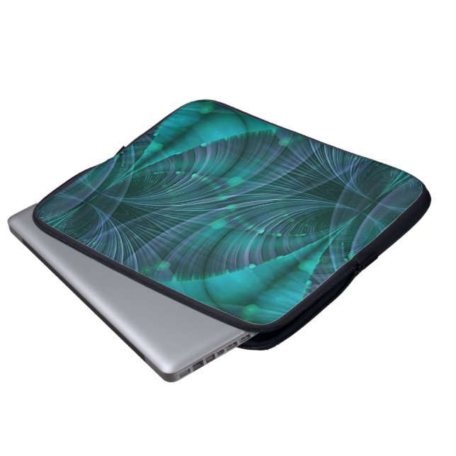 Capa Para Notebook Apófise Arte Fractal I - Azul (Frente Inferior)