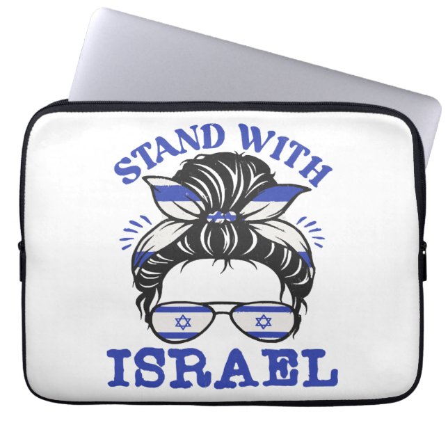 Capa Para Notebook Apoiar Israel - Eu fico com Israel (Frente)