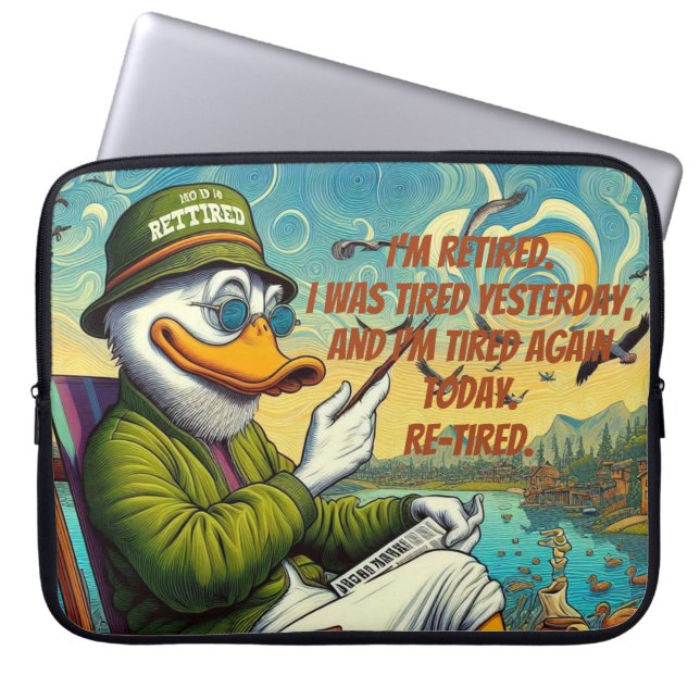 Capa Para Notebook Aposentado e reaxado (Frente)