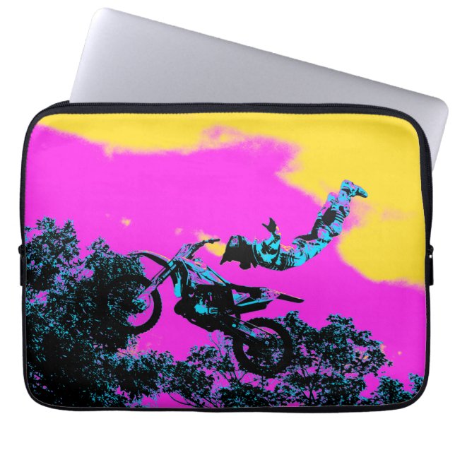Capa Para Notebook Aposentar - Freestyle Motocross Stunt (Frente)