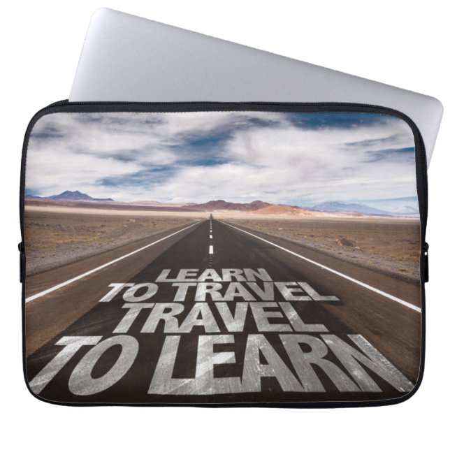 Capa Para Notebook Aprenda viajar viagem a aprender (Frente)