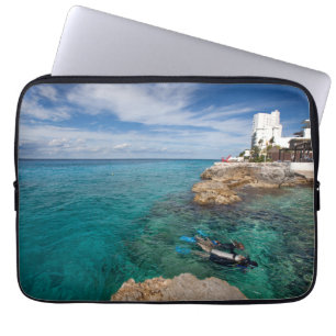 Capa Para Notebook Aprendendo ao mergulho do mergulhador, Cozumel