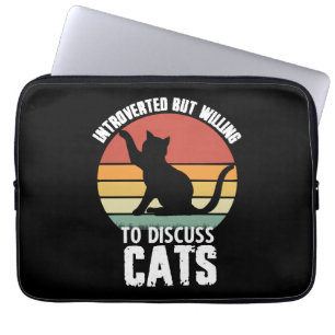 Capa Para Notebook Apresentado Mas Disposto A Discutir Gatos Engraçad