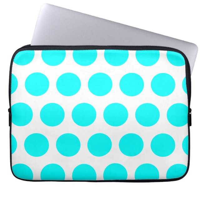 Capa Para Notebook Aqua Bolinhas (Frente)