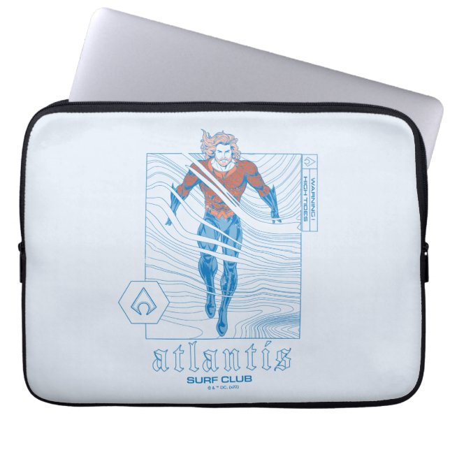 Capa Para Notebook Aquaman - Atlantis Surf Club (Frente)