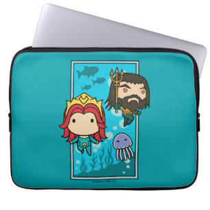 Capa Para Notebook Aquaman Chibi Mera & Aquaman Subsea Graphic