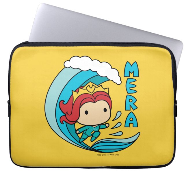Capa Para Notebook Aquaman | Chibi Mera Riding Wave Graphic (Frente)