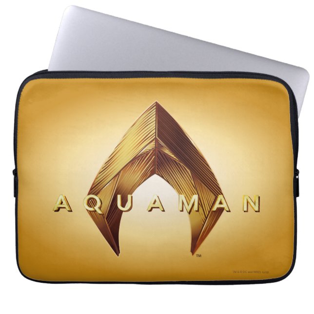 Capa Para Notebook Aquaman | Logotipo Aquaman do Ouro (Frente)