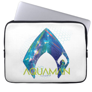 Capa Para Notebook Aquaman   Logotipo Aquaman Refratado