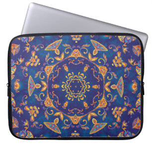 Capa Para Notebook Aquarela Caleidoscópio Mandala Design Oriental.