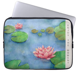 Capa Para Notebook Aquarela de Flor de Lotus