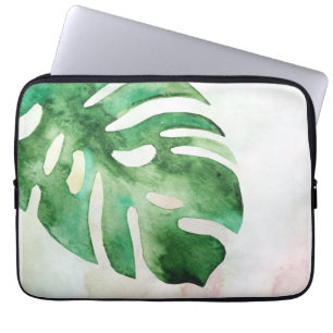 Capa Para Notebook Aquarela de Folha de Montstera
