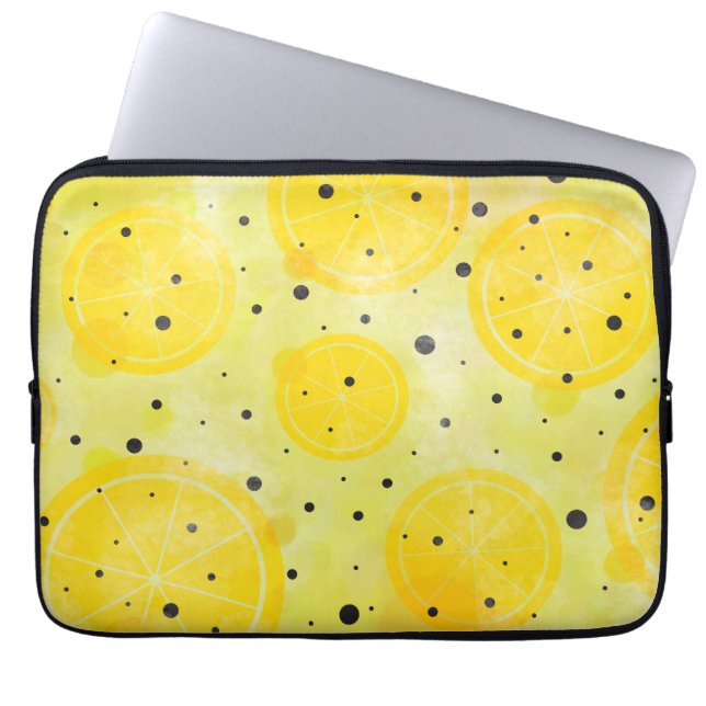 Capa Para Notebook Aquarela de Limão e Pimenta (Frente)