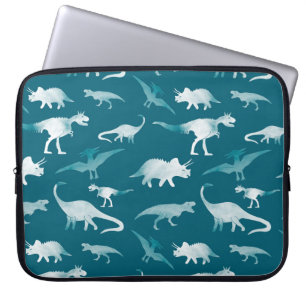 Capa Para Notebook Aquarela do Dinossauro: Padrão Têxtil