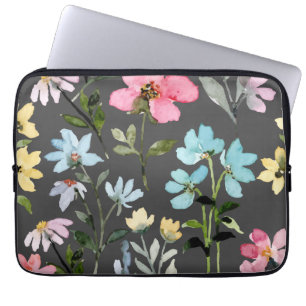 Capa Para Notebook Aquarela Flor Colorido Vintage