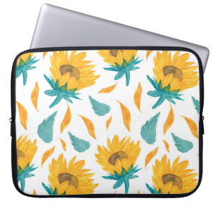 Capa Para Notebook Aquarela Girassóis: Impressão de Verão