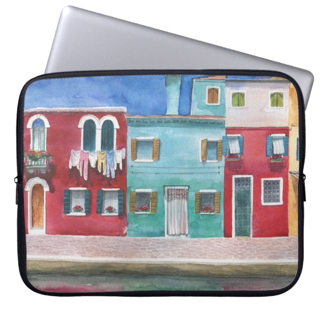 Capa Para Notebook Aquarela Itália: Desenho Mão (Frente)