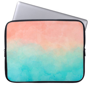 Capa Para Notebook Aquarela. Lâminas pintadas à mão, faixa texturi